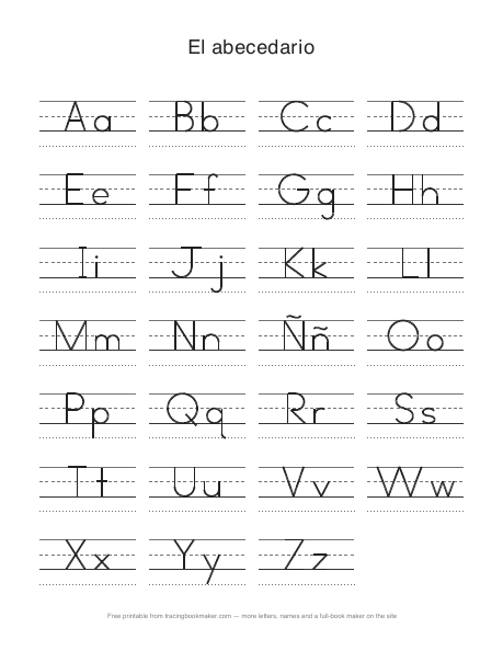 Abecedario español de 27 letras